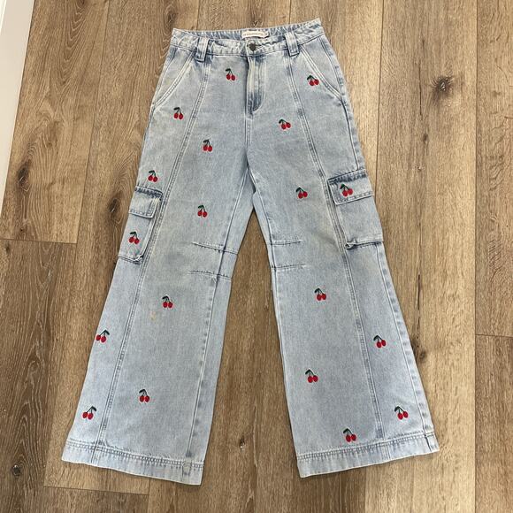 Embroidered Light Blue Boyfriend Jeans - Picture 4 of 14